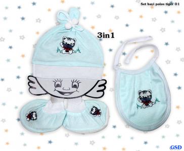 Set bayi polos tiger 01 Biru