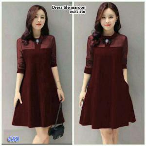 Dress tile maroon-lesti