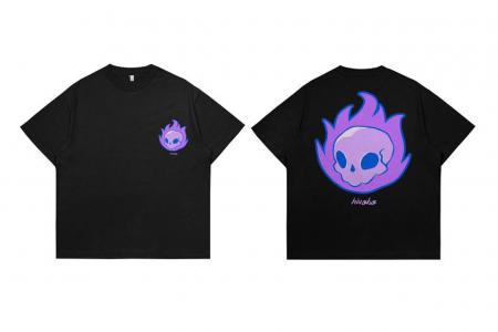 Hi VABA Oversized Purple flame Tshirt | Kaos Streetwear Unisex Tee