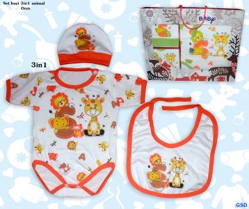 Set Bayi 3in1 Animal Oren