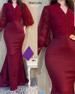 Maxi Lolia Maroon