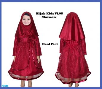 Hijab Kids VL05 Maroon