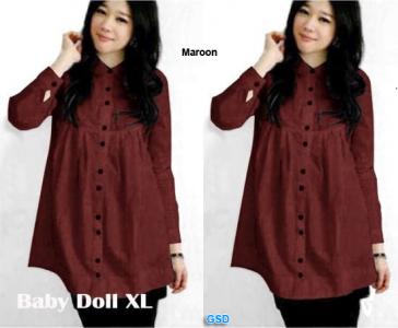 Hem Babydoll maroon