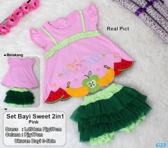 Set Bayi Sweet 2in1 pink