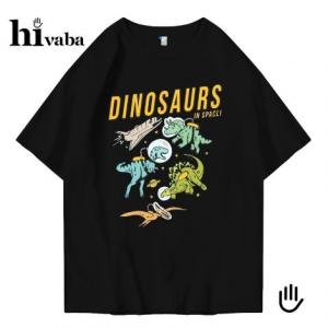 Hi VABA Oversized Dinosaurs In Space Tshirt | Kaos Streetwear Unisex Tee