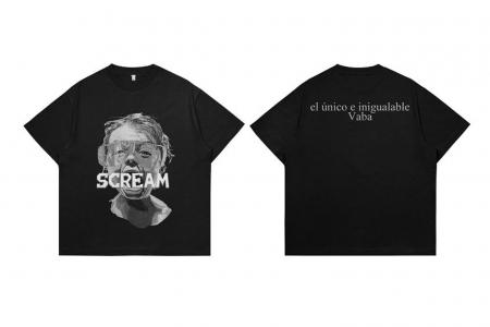 Hi VABA Oversized Scream Tshirt | Kaos Streetwear Unisex Tee