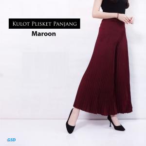 Celana kulot prisket maroon