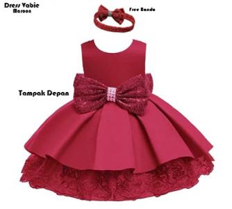 Dress Anak Vabie Maroon