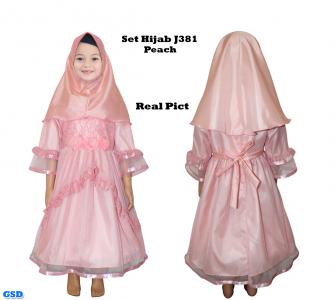 Set Hijab J381 Peach