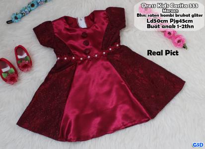 Dress Kids Carita 333 maroon