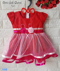 Dress kids queen red