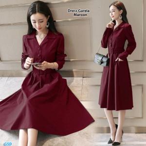 Dress garela maroon