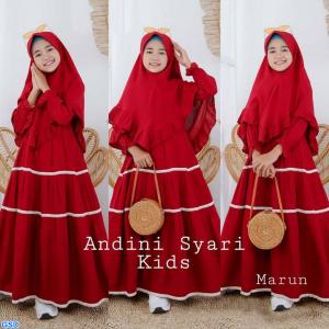 Andini Syari Kids Maroon