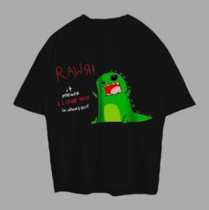 VABA Oversized Rawr Dinosaur Tshirt | Kaos Streetwear Unisex Tee