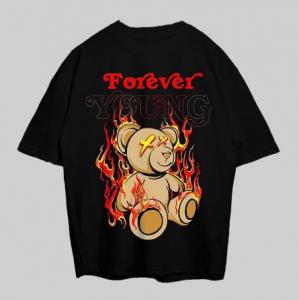 VABA Oversized Forever Young Teddy Bear Tshirt | Kaos Streetwear Unisex Tee