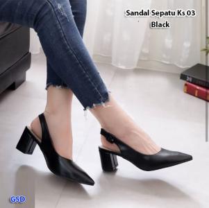 Sandal sepatu Ks 03 black