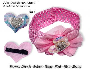 Bandana lebar Set Jepit 2in1