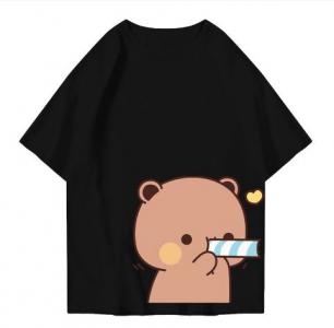 Hi VABA Oversized Cute Couple Bear Tshirt | Kaos Streetwear Unisex Tee