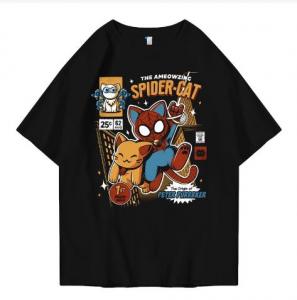 Hi VABA Oversized Cat Spider Man Tshirt | Kaos Streetwear Unisex Tee