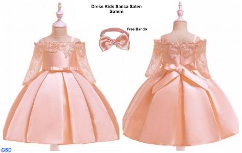 Dress Kids Sanca Saten Salem