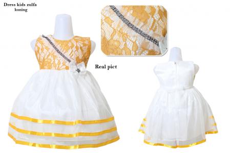 Dress kids zulfa kuning