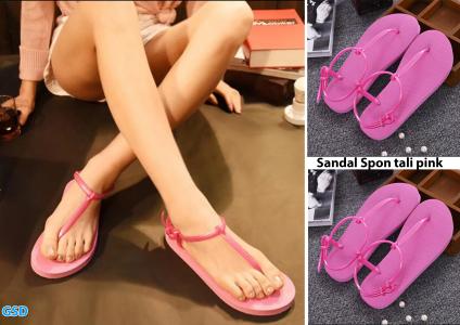 Sandal Spon tali pink