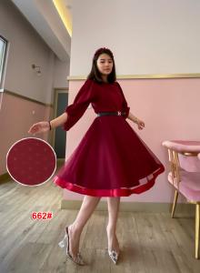 Dress 662 Maroon