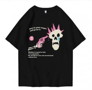 Hi VABA Oversized Shooting Skeleton Tshirt | Kaos Streetwear Unisex Tee