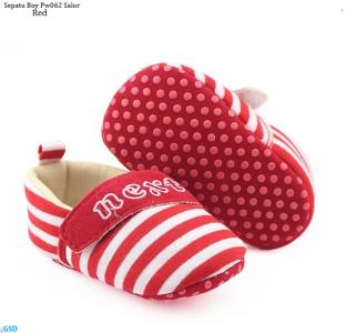 Sepatu boy pw062 salur red