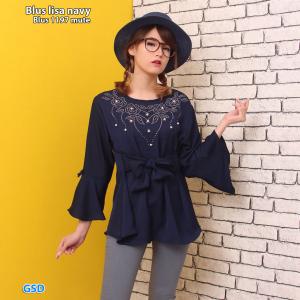 Blus lisa navy-blus 1197 Mute