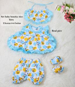 Set bayi boneka 4in1 biru