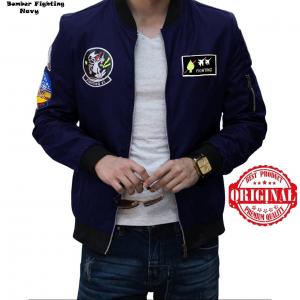 Jaket Bomber Fighting navy