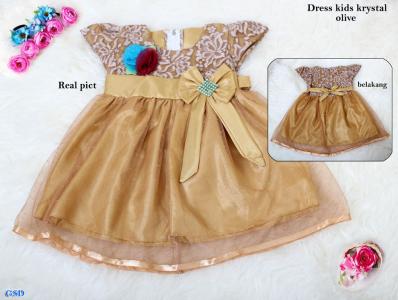 Dress kids krystal olive