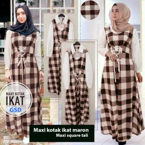 Maxi kotak ikat maron-maxi square tali