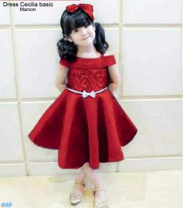 Dress Cecilia basic maroon