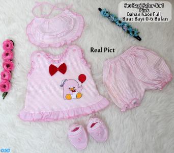 Set bayi salur guin 4in1 pink