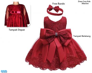 Dress Cozy Kids Maroon