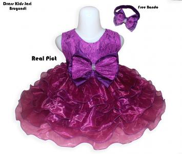 Dress Kids Jesi Brugundi