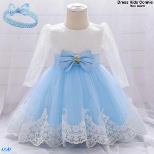 Dress Connie Kids Biru muda Size