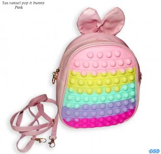 Tas Ransel Pop it bunny pink