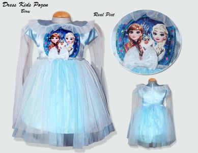 Dress Kids Fozen Biru