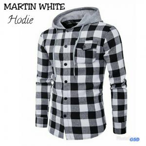 Kemeja Martin kotak White