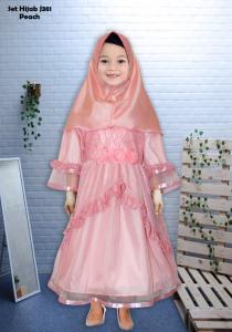 Set Hijab J381 Peach