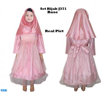 Set Hijab J371 rose