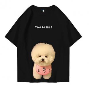 Hi VABA Oversized Bichon Time To Eat Tshirt | Kaos Streetwear Unisex Tee