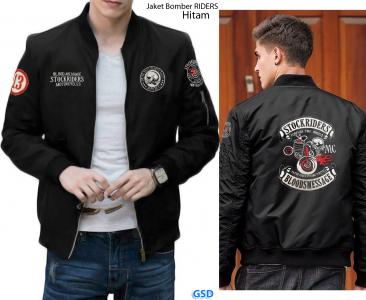 Jaket Bomber Riders Hitam