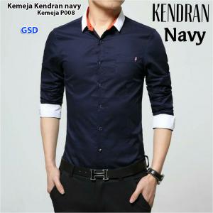 Kemeja kendran navy-kmja P008