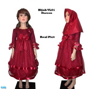 Hijab Kids VL01 Maroon