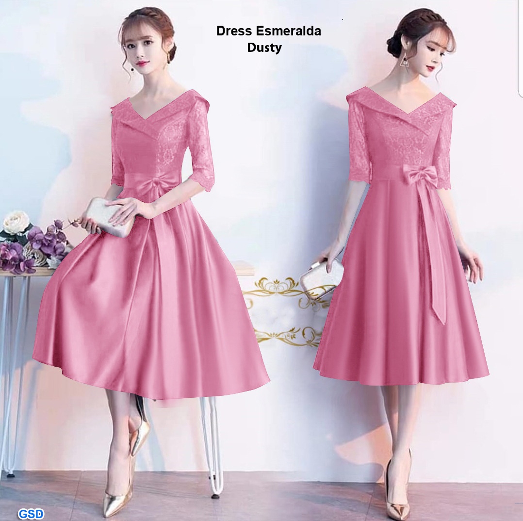  Dress  esmeralda hijau  Grosir Tanah Abang Baju Import 