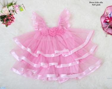 Dress kids olla soft pink